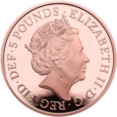 5 Pounds - Elizabeth II Alfred The Great, Gold Proof