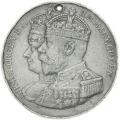 Medal - George V Coronation, Fenwick, white metal, 38mm