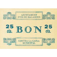 25 Céntimos Os de Balaguer