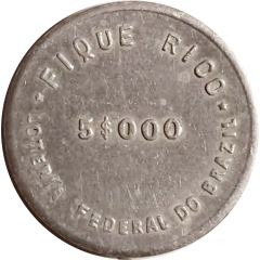 Token - Loteria Federal do Brazil 5$000