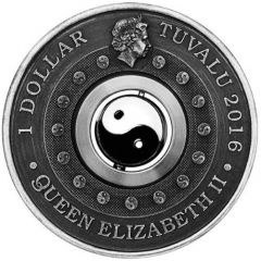 1 Dollar - Elizabeth II Yin Yang Rotating Charm