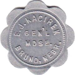 5 Cents - E.J. Kacirek General Merchandise Bruno, Nebraska