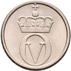 10 Øre - Olav V large letters