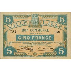 5 Francs - Ville de Lille