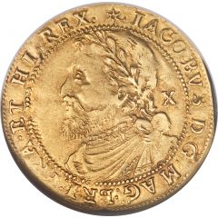1/2 Laurel - James I 3rd coinage, 1st bust