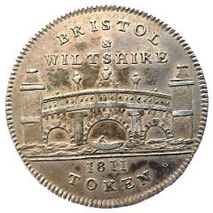 6 Pence Somersetshire - Bristol Bridge / Niblock and Latham