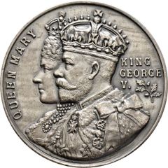 Medal - George V Coronation, Constantine & Floyd, silvered bronze, 52mm
