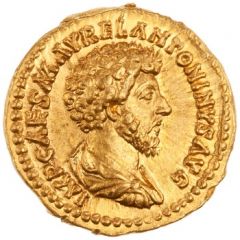Aureus - Marcus Aurelius and Lucius Verus CONCORDIAE AVGVSTOR TR P XVI COS III