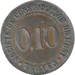 10 Centimes - Société de Consommation de l`Est Troyes