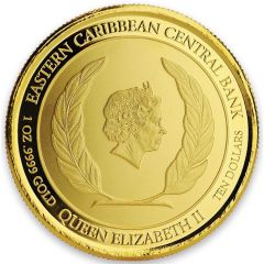10 Dollars - Elizabeth II Brown Pelican, Colourised