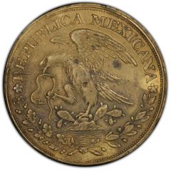 8 Escudos Pattern, Thin Eagle, Brass