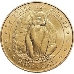 Monnaie de Paris Tourist Token - Romagne La Vallée des singes - Le lémurien Maki Catta