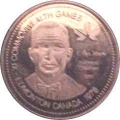 Token - Commonwealth Games Edmonton Canada Russell Mockridge