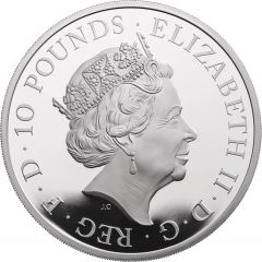 10 Pounds - Elizabeth II Sapphire Coronation, Silver Proof