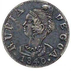 RUPIA DE GOA - Maria II