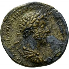 Sestertius - Marcus Aurelius TR POT XIX IMP II COS III S C, Mars