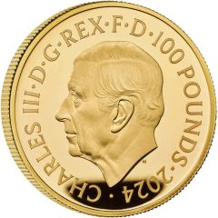 100 Pounds - Charles III Britannia & Liberty; Gold Proof