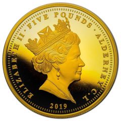5 Pounds - Elizabeth II Una and the Lion, 22ct