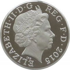 1 Pound - Elizabeth II 4th portrait, Royal Shield, Platinum Proof