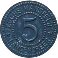 5 Pfennig - Langendreer Zeche Mansfeld