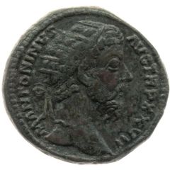 Dupondius - Marcus Aurelius IMP VI COS III S C, Roma