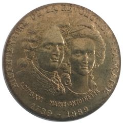 Token - Bicentenaire de la révolution Française Louis XVI, Marie-Antoinette