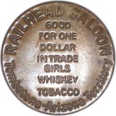 1 Dollar - Railhead Saloon Tombstone, Arizona Territory