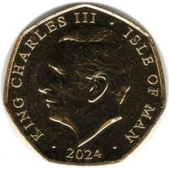 50 Pence - Charles III D-Day - Landing Craft, Gold plated