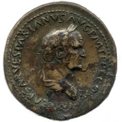 Sestertius - Vespasian FORTVNAE REDVCI S C, Fortuna