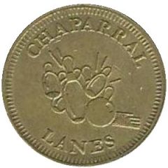 Game Token - Chaparral Lanes San Dimas, California