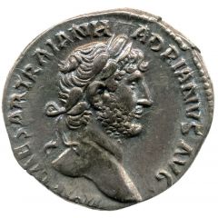 Denarius - Hadrian P M TR P COS III, Pax