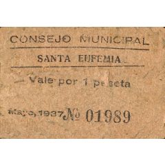 1 Peseta Santa Eufemia