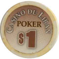 1 Dollar - Casino Du Liban Poker Chip