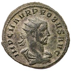 Antoninianus - Probus Draped and cuirassed, right, RESTITVT ORBIS, Victory