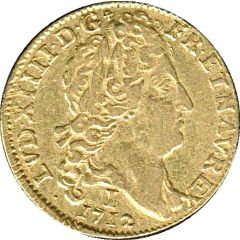 Gold Louis with sun - Louis XIV