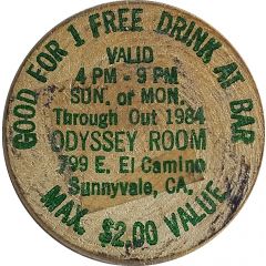 Wooden Nickel - Odyssey Room Sunnyvale, California