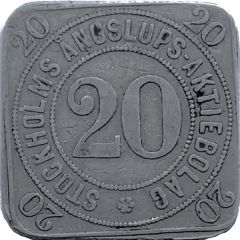 20 Öre - Stockholms Ångslups Aktiebolag C.C. Sporrong and Co