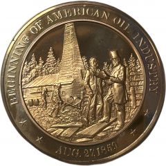 Medal - History of the United States Beginning of American Oil Industry