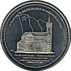 200 Cents - Clare Nouvelle-Écosse, Nova Scotia Monument Cignogne Église Bois