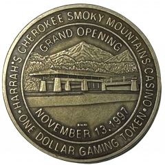 1 Dollar Gaming Token - Harrah's Cherokee Smokey Mountain Casino