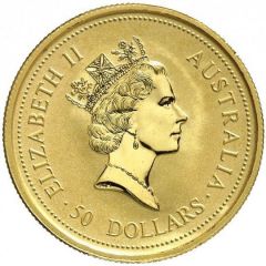 50 Dollars - Elizabeth II 3rd Portrait - Kangaroo - Gold Bullion Coin