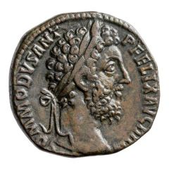 Sestertius - Commodus SAL AVG P M TR P XIII IMP VIII COS V P P S C, Salus
