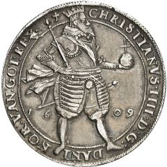 1 Speciedaler - Christian IV Copenhagen mint, round danish arms