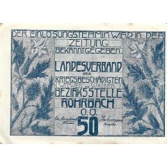 50 Heller Rohrbach - Landesverband der Kriegsbeschädigten