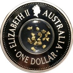 1 Dollar - Elizabeth II 3rd Portrait - 150th Anniversary Eureka Stockade - Silver Proof