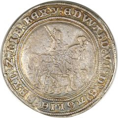 1/2 Crown - Edward VI Fine Silver issue, with plume