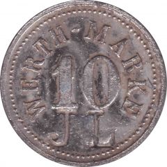 10 Pfennig Werth-Marke, Countermarked `JL`