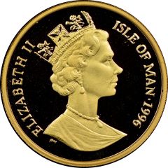 1/5 Crown - Elizabeth II Legend of King Arthur; Gold