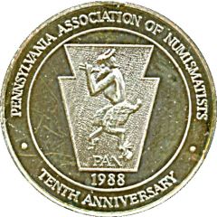 1 oz Silver Pennsylvania Association of Numismatists - 10th Anniversary