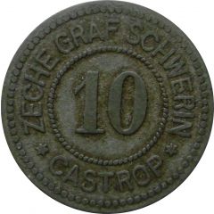 10 Pfennig - Castrop Zeche Graf Schwerin